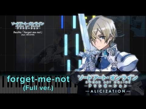 [FULL] forget-me-not (feat. RESISTER) // SAO Alicization ED2 // Synthesia Tutorial Video