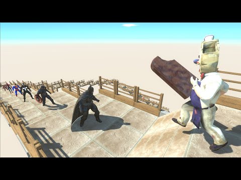 ICE SCREAM vs SUPER HERO DEATH FALL - Animal Revolt Battle Simulator