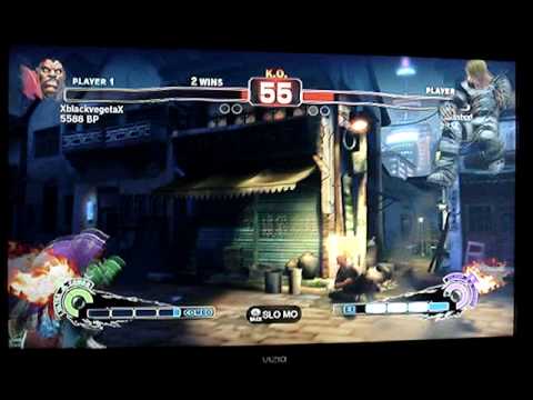 SSF4: XblackvegetaX (Rog) vs HauntsXL (Cody) - GAF Endless Battle Mode - Set 2