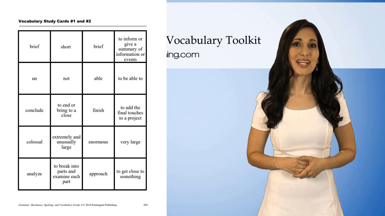 FREE Grade 4 Vocabulary Worksheets, Flashcards, and Test