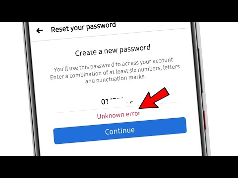 unknown error problem fix || facebook password change problem