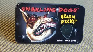 Video thumbnail for Snarling Dogs Brain Picks! Guitar pick review by McFly Guitars and stuff