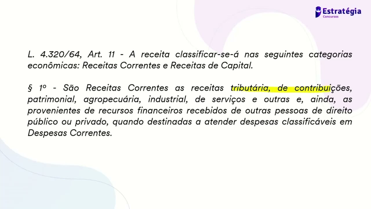 CLASSIFICAÇÃO POR NATUREZA DA RECEITA