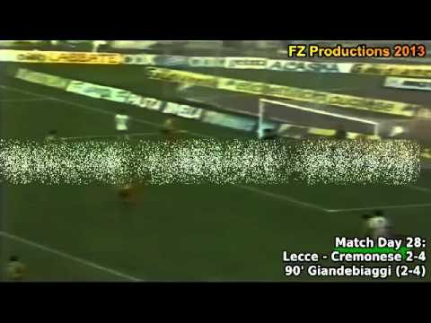 Serie A 1993-1994, day 28 Lecce - Cremonese 2-4 (Giandebiaggi goal)