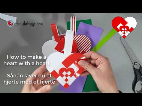 How to make a Danish Christmas heart with a Christmas heart in the middle - Danish Things