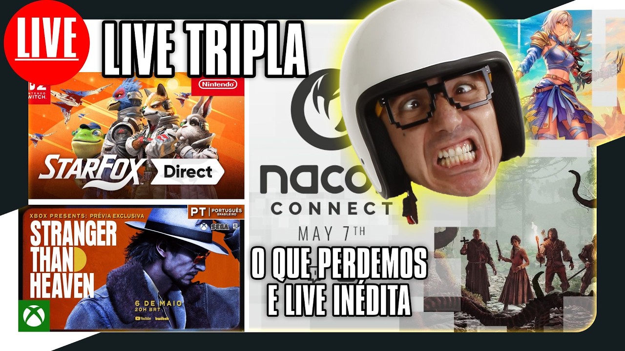 🎮🚨 AO VIVO  -  LIVE TRIPLA, NINTENDO DIRECT, XBOX SEGA E A INÉDITA Nacon Connect 2026  #NaconConnect