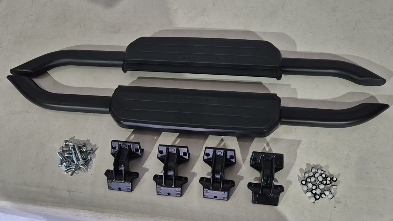 Land Rover Defender 2019- рр. Бокові пороги OEM Black (для короткого, 2 шт) Video 1