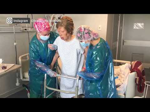 Correcto uso de andador fijo de cuatro apoyos