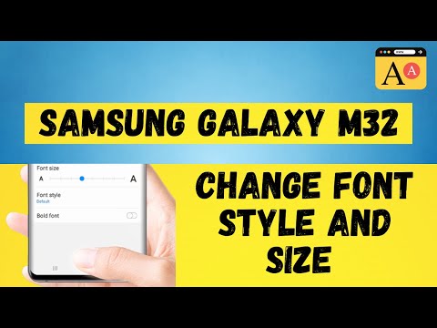 How To Change Font In Samsung Galaxy M32 | Samsung m32 display settings