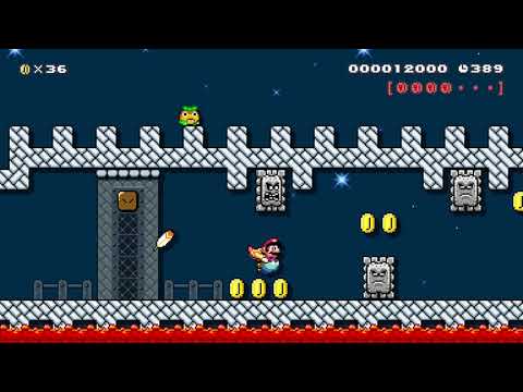 ドッスンの向き　Direction of the Thwomp by げっぺい 🍄 Super Mario Maker 2 #aey 😶 No Commentary