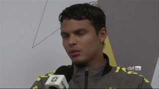 Thiago Silva nos estúdios da CBF TV