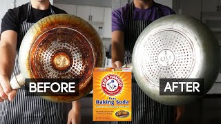 How to Clean Bottom of Pan with Baking Soda and Vinegar!