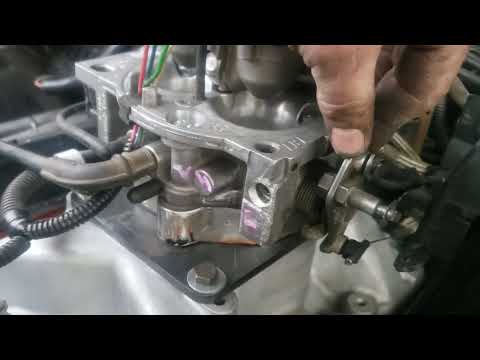 TBI 5.7 350 edelbrock egr carb intake install.
