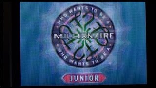 Who Wants To Be A Millionaire Junior playing on the Game Boy Advance
