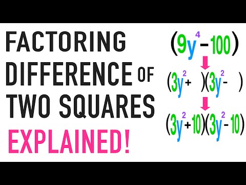 Factoring Difference of Squares Explained! (Factoring Binomials)