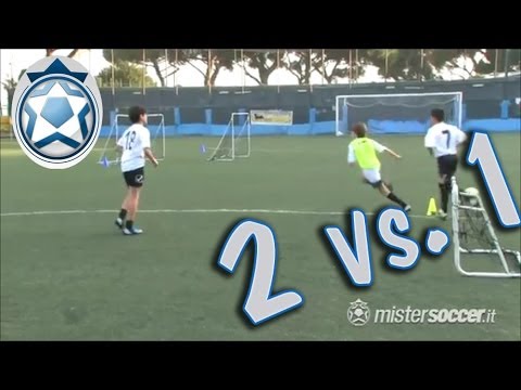 Allenamenti scuola calcio - Esordienti 10-12 anni - 10 - 2 contro 1