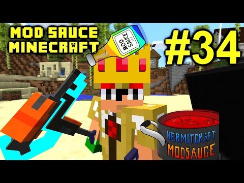Minecraft Mod Sauce Ep. 34 - New Mods AE2 Quantum Ring!!! ( HermitCraft Modded Minecraft )