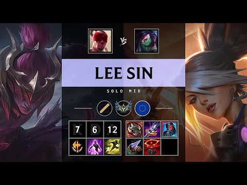 Lee Sin Mid vs Akali - EUW Challenger Patch 25.18