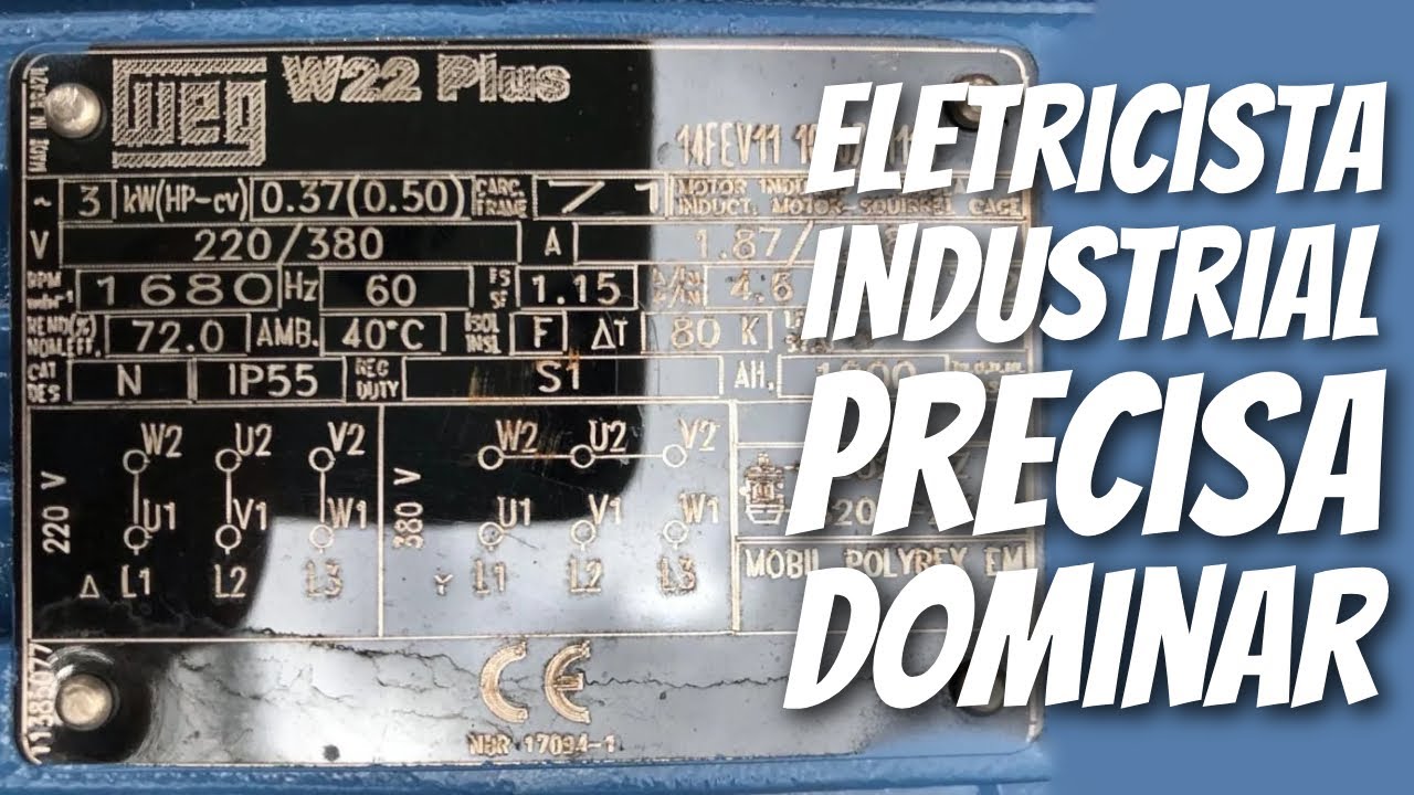 O que significa cada uma das informações da PLAQUETA DO MOTOR ELÉTRICO (uma por uma)