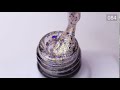 Molekula gel varnish No. 084 (transparent with gold microgloss and blue sparkles), 11 ml