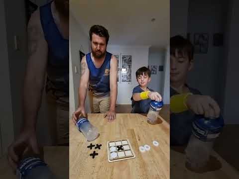 Tic tac Bottleflip #tictactoe #bottleflip #fun #games
