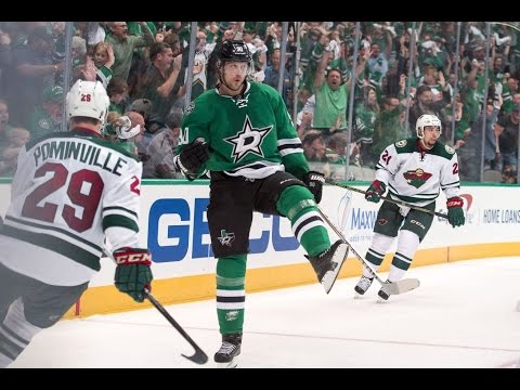 Jason Spezza goal / Wild @ Stars. Game №1 (14.04.2016)