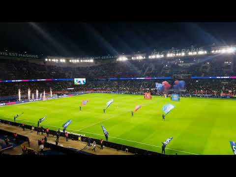 PSG / Rennes 27.09.2024 : 3-1 (L1 J6) 2/3 : Tifo Auteuil et entrée des équipes