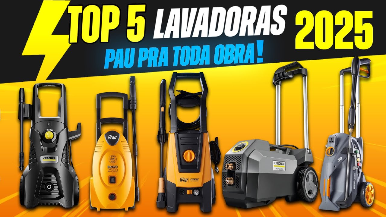 TOP 5 Lavadoras de Alta Pressão | Motor Indução POTENTE para CASA e PROFISSIONAL