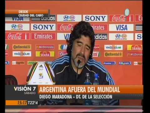 Visión Siete: Maradona, después de la derrota frente a Alemania