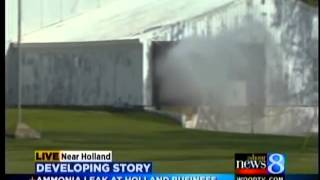 preview picture of video 'Ammonia leak evacuates Holland company'