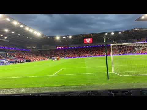 Wales vs Estonia national anthem! (Welsh Anthem)