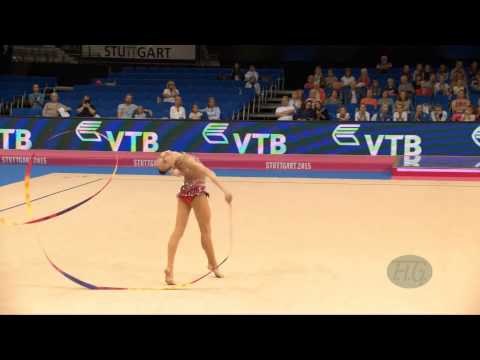 Sabina ASHIRBAYEVA (KAZ) 2015 Rhythmic Worlds Stuttgart - Qualifications Ribbon