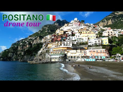 Positano, Italy   2023  -Drone Walking Tour -  [4 K HDR]  #positano #italy #amalficoast #dronevideo