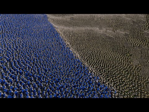 20.000 HEAVY KNIGHTS vs 20.000 ZOMIBE - Ultimate Epic Battle Simulator UEBS