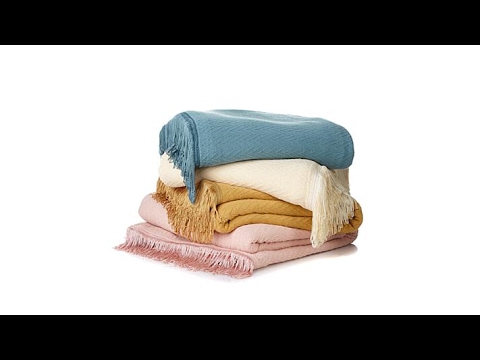 Highgate Manor  Chevron Cotton Blanket with Fringe