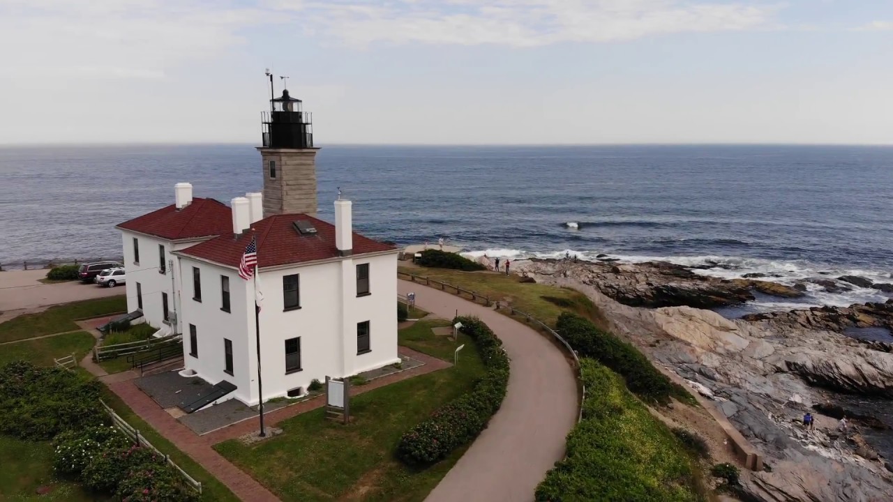 Beavertail Lighthouse Jamestown Rhode Island Mavic Air Drone 4k