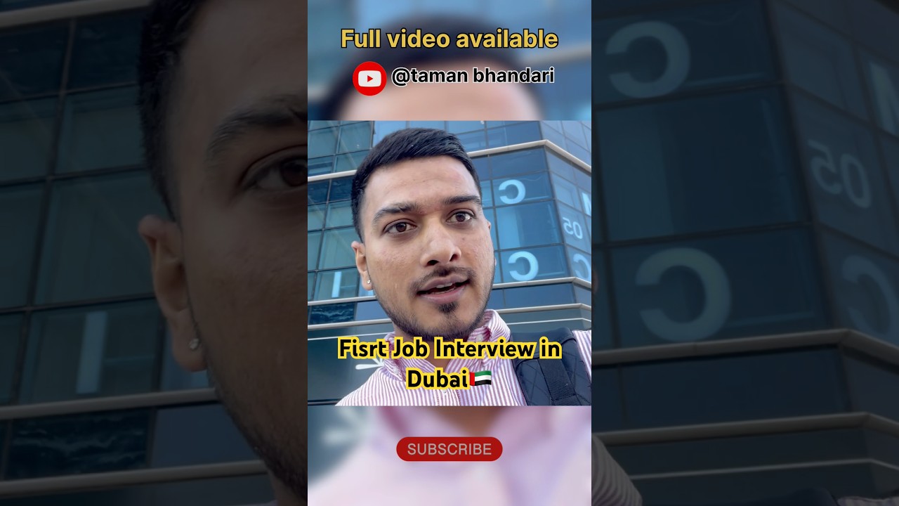 First Job Interview in Dubai, UAE 🇦🇪 #dubai #jobinterview #dubailife #tamanbhandarivlog