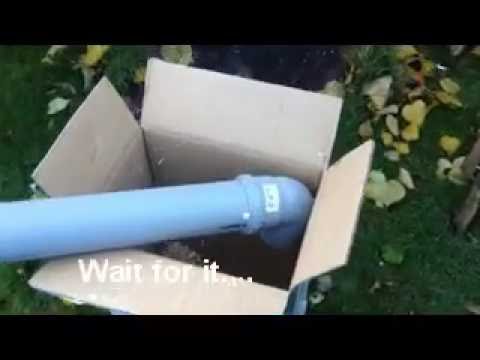 Transporting wood pellets w. modified leaf blower