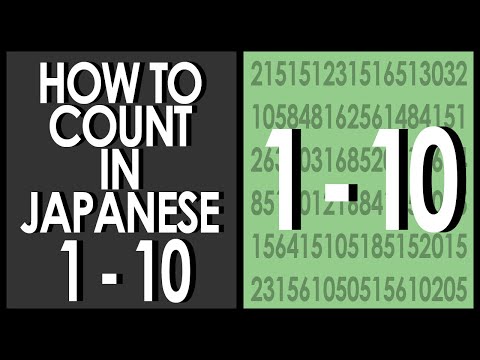 How to Count In Japanese 1-10