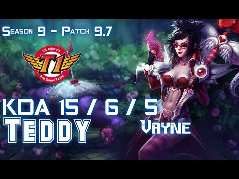 SKT T1 Teddy VAYNE vs LUCIAN ADC - Patch 9.7 KR Ranked