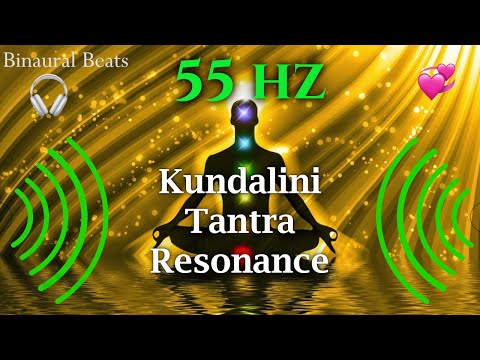 🔊 55 hz Binaural Perfect 5th🎧 Kundalini - Tantra - Awakening 💞  Deep / DARK SCREEN