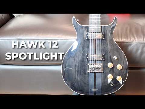 Washburn Wing Series Hawk 12 H12TB-U 12-String Electric Guitar – Trans Black – New image 22