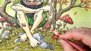 Coloring Mythomorphia with Prismacolor Colored Pencils