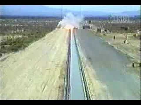 BLU-109 2000lb "Bunker Buster" Bomb Rocket Sled Test
