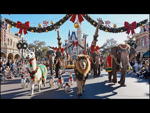 You Won’t Believe This Disneyland Christmas Parade! Real Jungle Animals LIVE! 