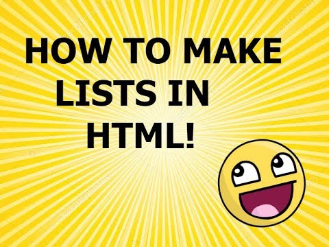 How to make list in HTML | ordered list | unordered list