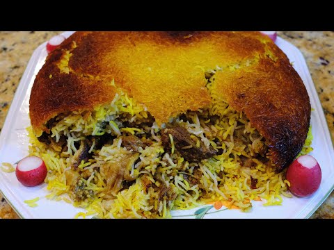 , title : 'Bademjan Polo (Eggplant Rice) - Cooking with Yousef'