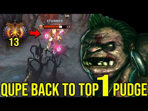He delete 10K Invoker look so easy! Qupe is back to TOP 1 Pudge Dotabuff!!