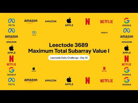 Leetcode 3689 Maximum Total Subarray Value I Dailychallenge Coding Python Day10 Python