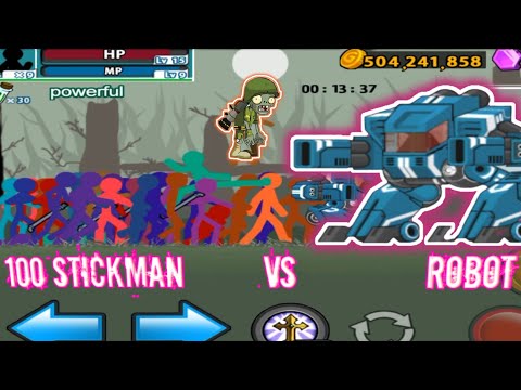 100 Stick Man Vs Robot | Anger Of Stick 5